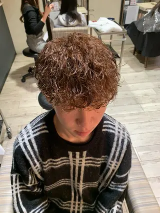 パーマ メンズ 梅田マンツーマン メンズ特化美容師のヘアスタイル