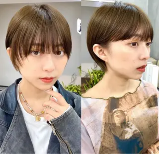 ショート 顔まわり/ボブウルフ 🤍愛唯(めい)のヘアスタイル