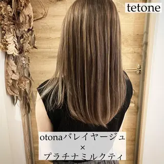 セミロング テトネ タカシのヘアスタイル