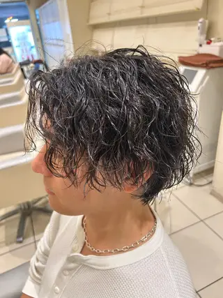 パーマ メンズ メンズパーマ 副店長ユウタのヘアスタイル