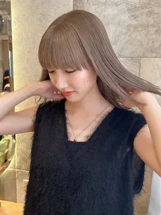 カラー 艶カラー/ボブ /似合わせ/田口愛那のヘアスタイル