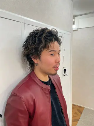 ショート パーマ メンズ 植原 遥夏のヘアスタイル
