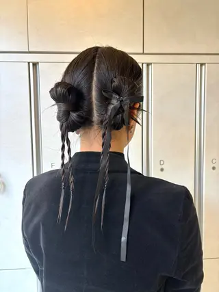 ロング ヘアアレンジ Iris by artina 武蔵小杉店【イリス バイ アルティナ】所属・🎼レイヤー/顔周り カット/nene♬のヘアスタイル