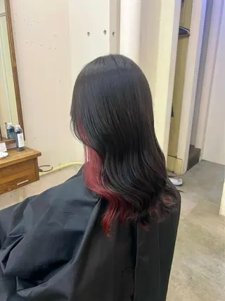 セミロング 店長🩷艶カラー 🧡💛リサ🫧のヘアスタイル