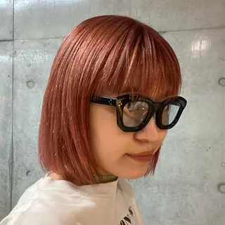 ミディアム カラー Aust hair Stella新宿所属・Yuki☺︎パーマ レイヤーカットのヘアスタイル