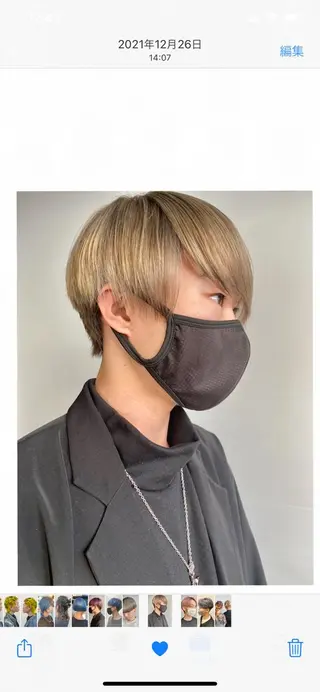 ショート カラー メンズ 永田 大樹のヘアスタイル