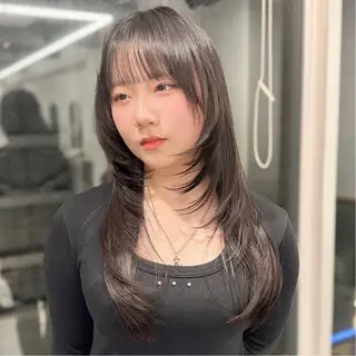 セミロング カラー ブリーチなし/レイヤ ー特化🌈Tommyのヘアスタイル