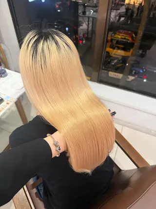 ミディアム 髪質改善カラー🤍 Nanakoのヘアスタイル