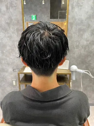 パーマ メンズ 艶感暖色カラー /透明感/瀬戸山舞のヘアスタイル