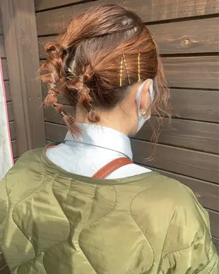 ミディアム ヘアアレンジ misch by urban所属・名駅🦢大人艶カラー 🪽カミヤアカネのヘアスタイル