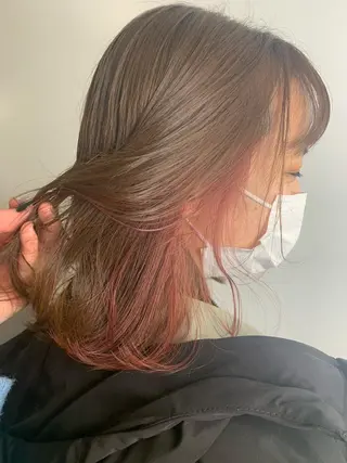 ロング カラー ヘアアレンジ 🎀暖色カラー🎀 ♡yurika♡のヘアスタイル