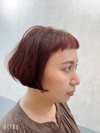 ショート GO TODAY SHAiRE SALON  神戸三宮店所属・ナチュラル艶々縮毛 矯正シェアサロンのヘアスタイル