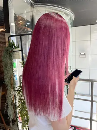 ロング カラー aya/小顔レイヤー /柔らかカラーのヘアスタイル