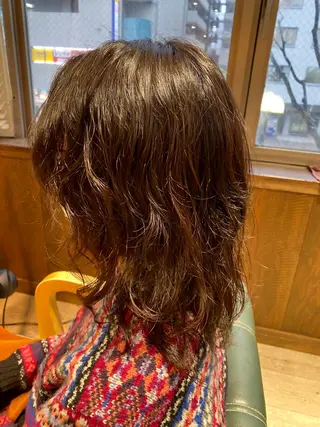 セミロング パーマ ヘアアレンジ MODE K’s川西 瀧尻光のヘアスタイル