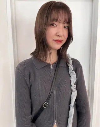 セミロング カラー uni/haruhi ☀️透明感カラーのヘアスタイル