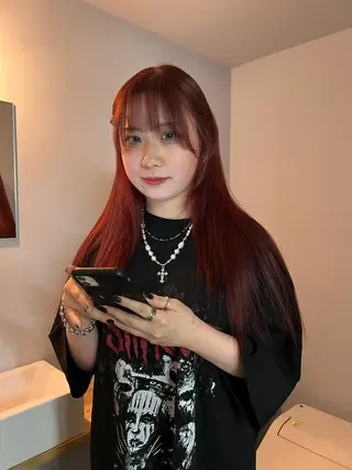 ロング カラー 舟橋耀/ブリーチカラ ー/レイヤーカットのヘアスタイル