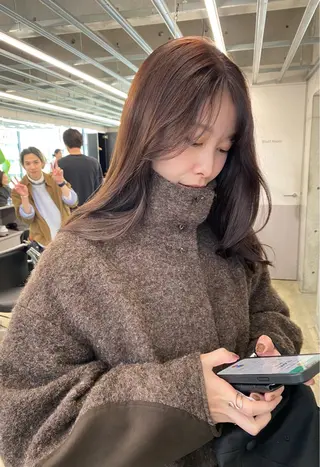 ロング カラー レイヤー/柔色 カラー/SAkiのヘアスタイル