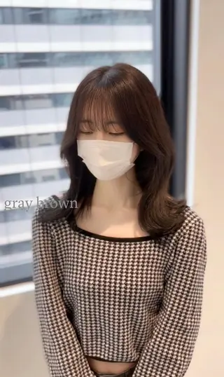 セミロング カラー GO TO DAY 名古屋パルコ店所属・髪質改善/顔まわり 石原のヘアスタイル