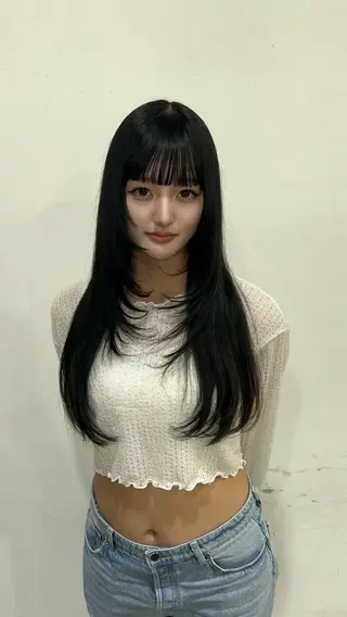 ロング レイヤー/マツエク 💋𝑨𝑵𝑵𝑨のヘアスタイル