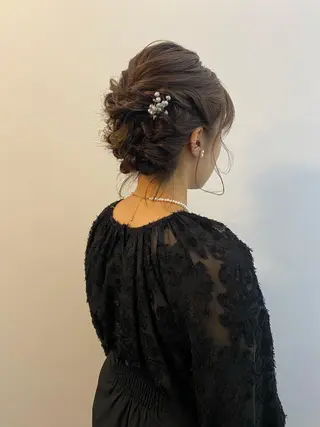 ミディアム ヘアアレンジ Teal所属・大石 沙季のヘアスタイル