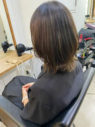 ミディアム 銀座⚜️【脱白髪染め 美髪矯正】トグチのヘアスタイル