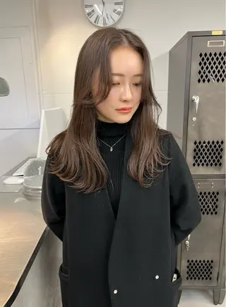 セミロング カラー 樫原裕二/レイヤー カット/透明感カラーのヘアスタイル