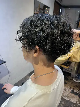 パーマ メンズ ハイトーン/韓国風/ 艶髪/吉祥寺のヘアスタイル