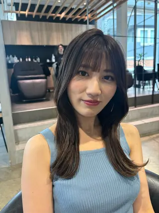 セミロング カラー ⌇🌹透明感カラー 🌹ᴍᴇɢᴜᴍɪ ⌇のヘアスタイル