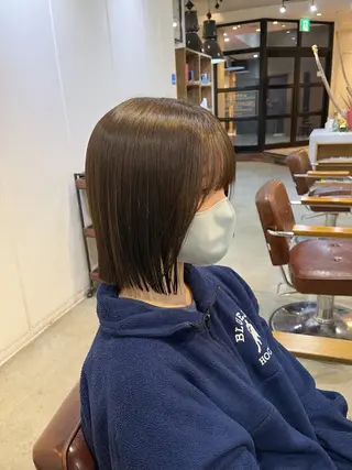 ショート カラー 中津/梅田/波巻き /髪質改善/愛芽のヘアスタイル