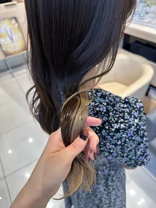 ロング カラー クロスパーマ/うる艶 カラー/Kurumiのヘアスタイル