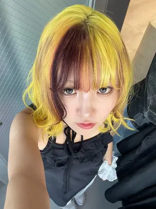 ミディアム カラー 名古屋／デザイン／ ブリーチ/松井亮磨のヘアスタイル