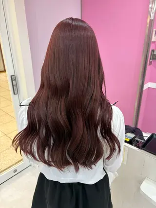 セミロング カラー ブリーチ⏳艶カラー Natsukiのヘアスタイル