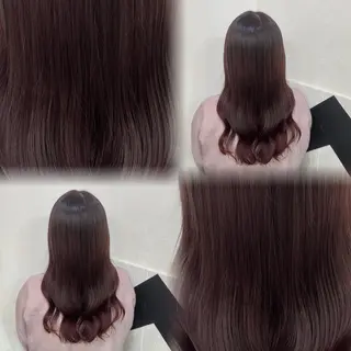 セミロング カラー 髙橋 李里亜のヘアスタイル