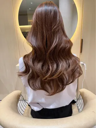 ロング カラー レイヤー/韓国 ハイトーン興津史弥のヘアスタイル