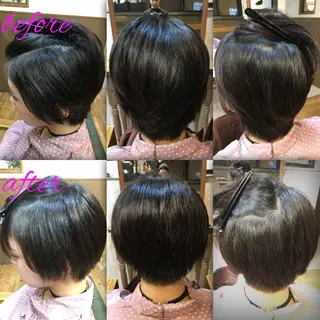 ショート パーマ ブリーチ縮毛矯正/ デサキ ショウヘイのヘアスタイル