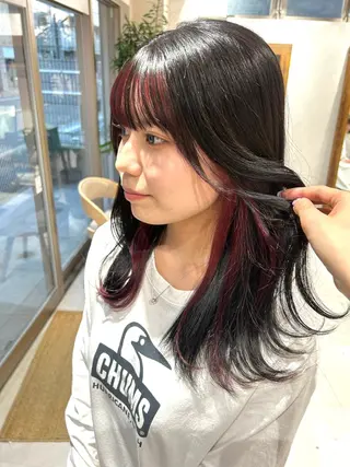 ミディアム カラー 🌷横浜/レイヤー /艶カラー🌷のヘアスタイル