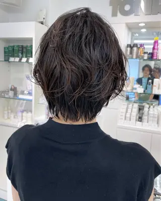 ショート パーマ 【レイヤーカット】 キサヌキミワのヘアスタイル
