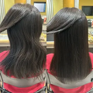 ロング パーマ hub hair レイヤー/透明感のヘアスタイル