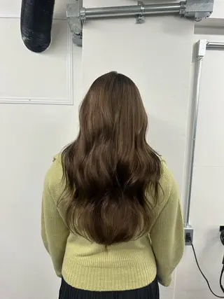 ロング カラー ぱつっとボブ/透明感 カラー/Ayakaのヘアスタイル