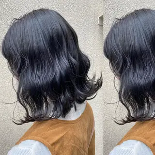 ミディアム カラー ツキノキ ミナのヘアスタイル
