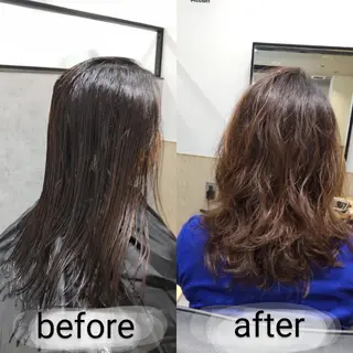 セミロング パーマ GO TODAY SHAiRE SALON 岡山店所属・GO TODAY  SHINのヘアスタイル