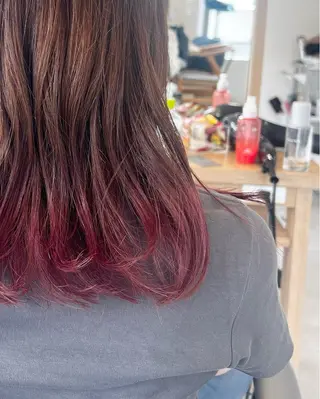 ミディアム カラー タナカ マヤ/金沢八景のヘアスタイル