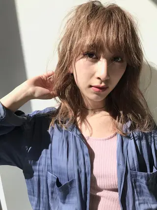 セミロング カラー 岡崎勇人/レイヤー/ 韓国/ケラチンTRのヘアスタイル