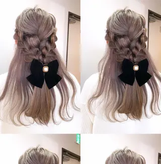 カラー mizuki/ピンク ベージュ.レイヤーのヘアスタイル