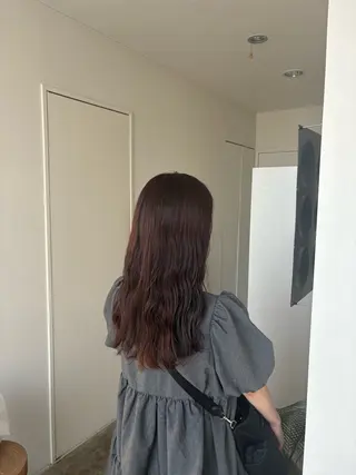 カラー 大阪/レイヤー/ ツヤ髪/ヨシノヒメカのヘアスタイル