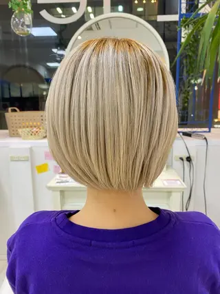 ショート ⭐️透明感カラー/ パーマ⭐️宮野翔のヘアスタイル