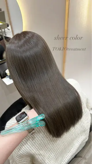 セミロング カラー 🫧赤み消しカラー nanami🫧のヘアスタイル