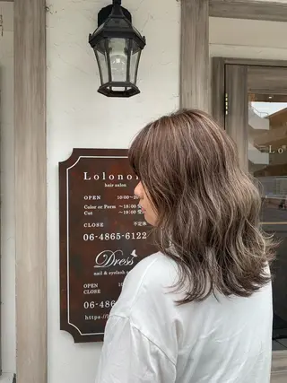 ミディアム カラー パーマ ヘアアレンジ 韓国♡ワンホン系 ♡YURIのヘアスタイル