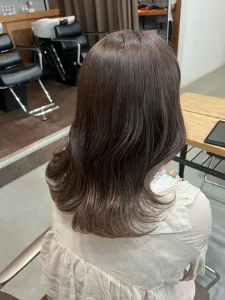 カラー 切りっぱなしボブ/ ブリーチカラー/大塚のヘアスタイル