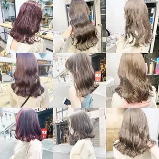 ミディアム カラー パーマ ヘアアレンジ メンズ キッズ ネイル マツエク・マツパ ハイトーンボブ 前田 表参道　グレージュのヘアスタイル